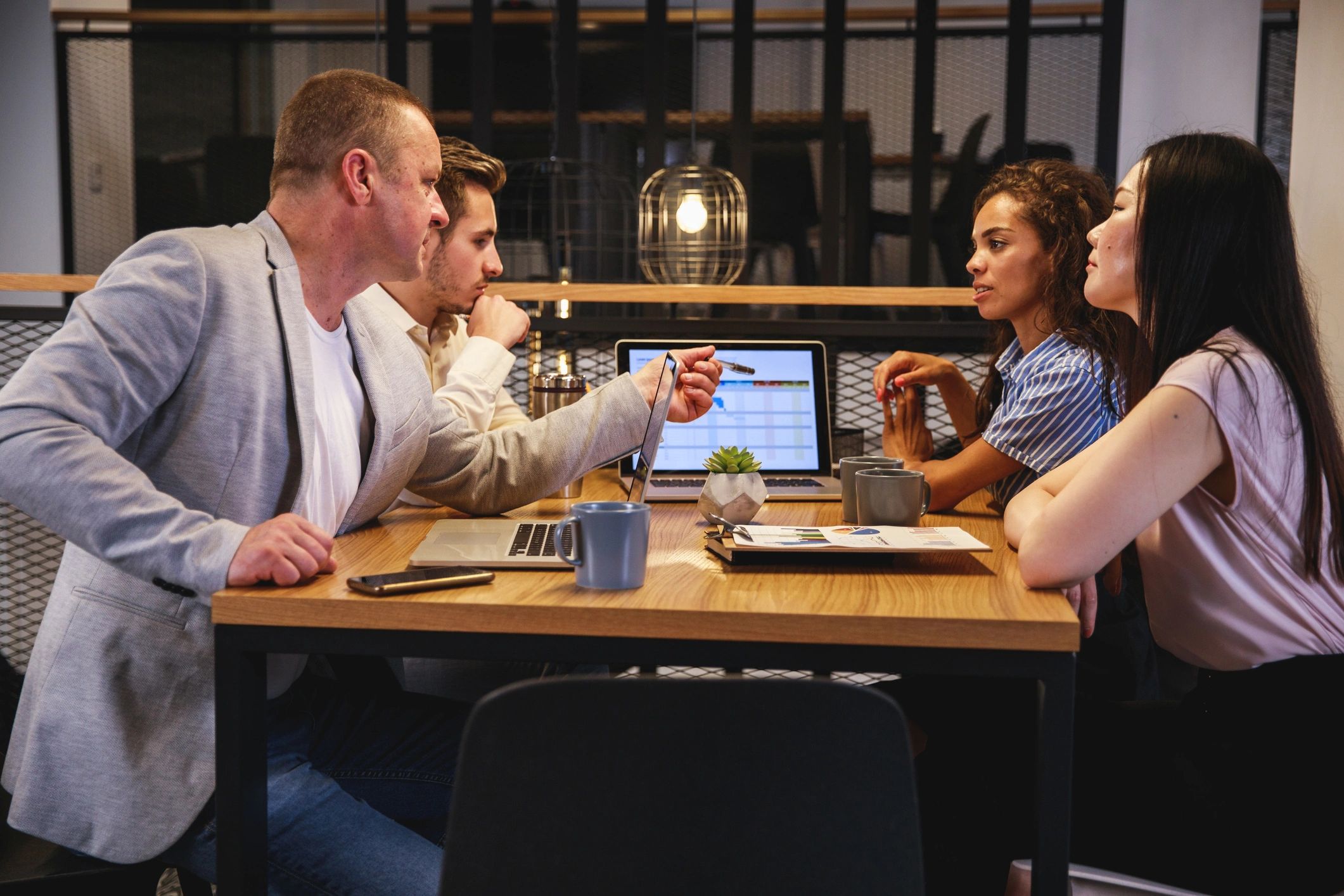 Team meeting in a modern office